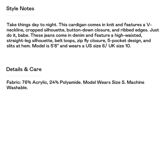 SOLD!! NWT Knitted V Neck Cropped Cardigan (Denim-Blue) - Picture 5 of 5